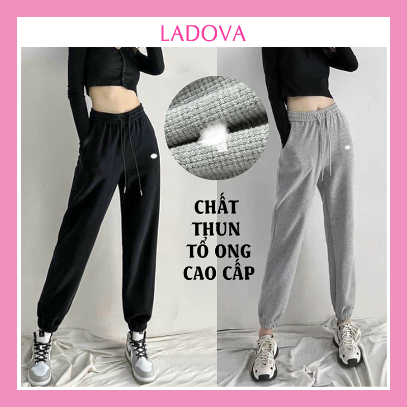 Quần jogger bo gấu UNISEX nam nữ chất thun tổ ong LOẠI 1 dày dặn dáng thụng thể thao tập gym nhảy dancer có bigsize QD17