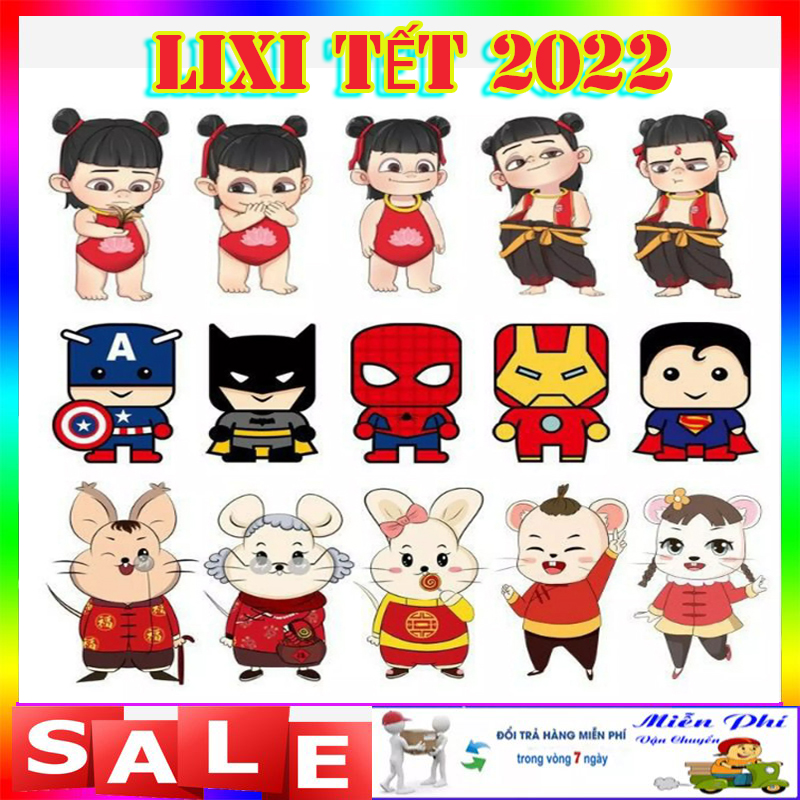 [ HÀNG MỚI 2022 ] Lì Xì 2022 ❤️HÀNG LOẠI 1❤️ Lixi Hoạt Hình Bóng Đẹp,Dày Dặn Siêu Kute. Nhận Vật Ngộ Nghĩnh , Chất Liệu Cao Cấp, Bền Bỉ. Bao lìxì cao cấp,lì xì tết 2022,[ SHOP GIAO HÌNH NGẪU NHIÊN ]