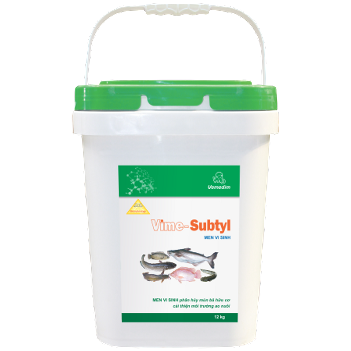Vime-subtyl cá, men vi sinh phân huỷ bùn bã hữu cơ, cải thiện môi trường ao nuôi, gói 1kg