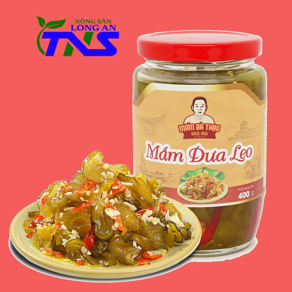 Mắm dưa leo cắt lát mắm bà thạo long an hũ 400g