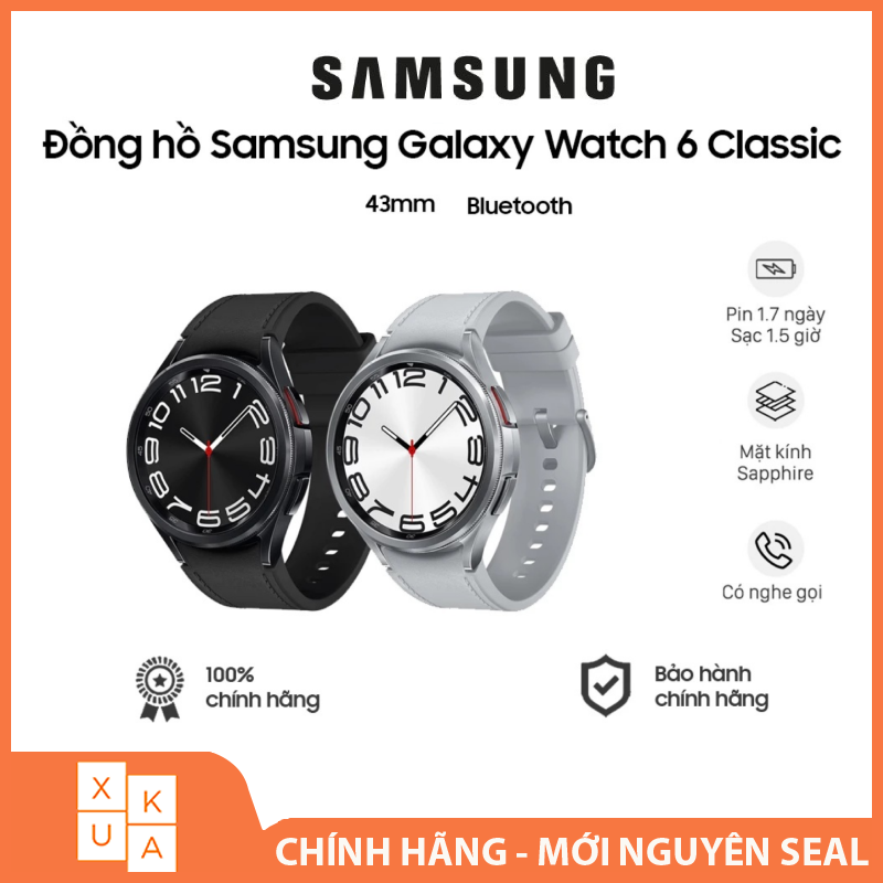 Đồng hồ thông minh Samsung Galaxy Watch 6 Classic 43mm - Chính hãng mới nguyên seal