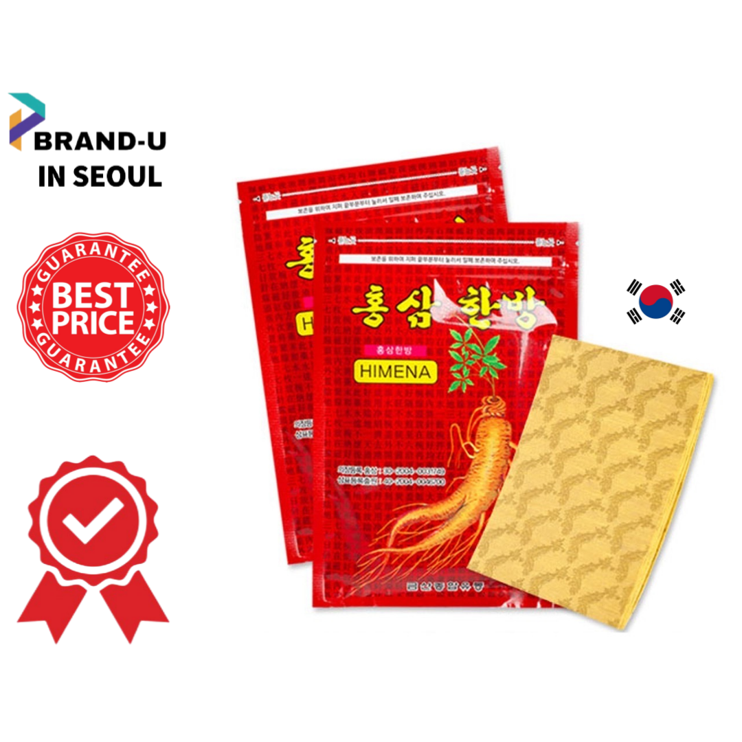 Miếng dán giảm đau cao hồng sâm power red ginseng hàn quốc -1 bịch 20 miếng
