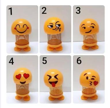 [HCM]Set 5 con Mặt cười đầu lắc gắn lò xo nhún nhảy trang trí taplo xe hơi (ô tô)