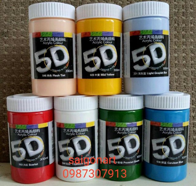 [HCM]Màu Vẽ 3D Acrylic 300ml( 1/2 Bản màu đầu)