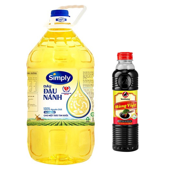 Tặng Chai Nước Tương khi Mua Chai Simply Đậu Nành 5L - bao bì thay đổi theo đợt nhập hàng