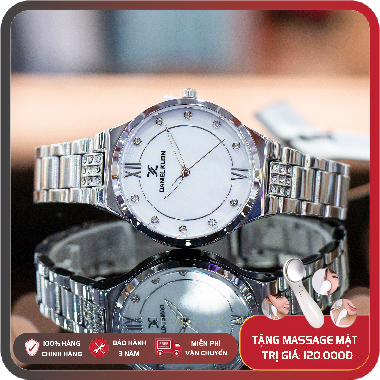 Đồng hồ nữ Dây Thép Daniel Klein DK12069 Full Box, Thẻ bảo hành 3 năm, Kính Mineral Chống xước, Chống nước