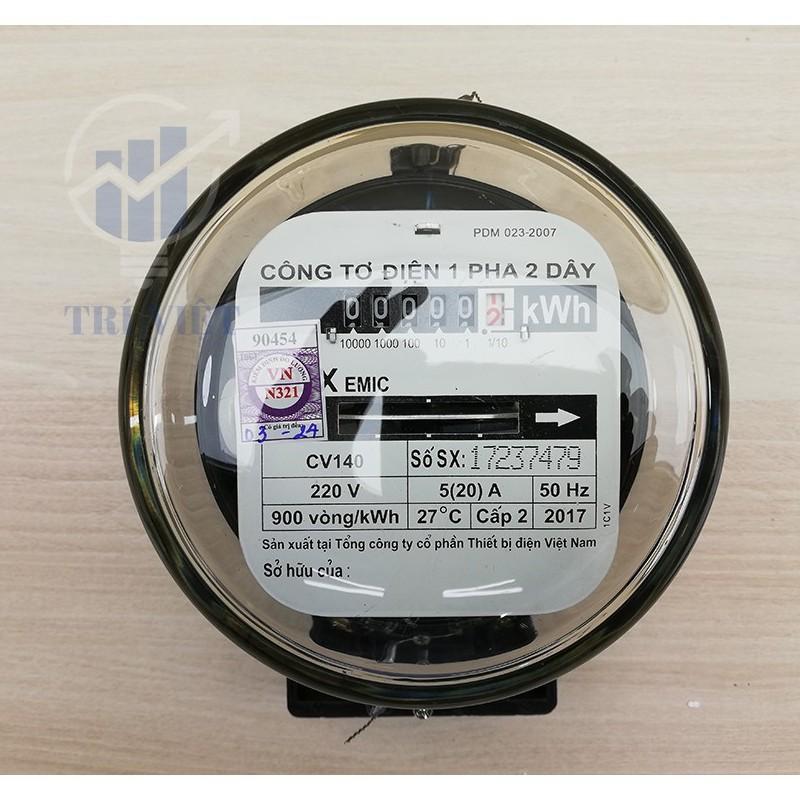 Công tơ điện 1 pha emic cv140 5 - có giấy kiểm định