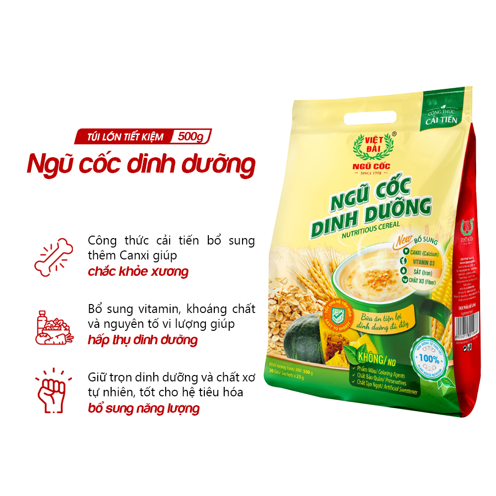 Bột ngũ cốc dinh dưỡng việt đài túi 500g