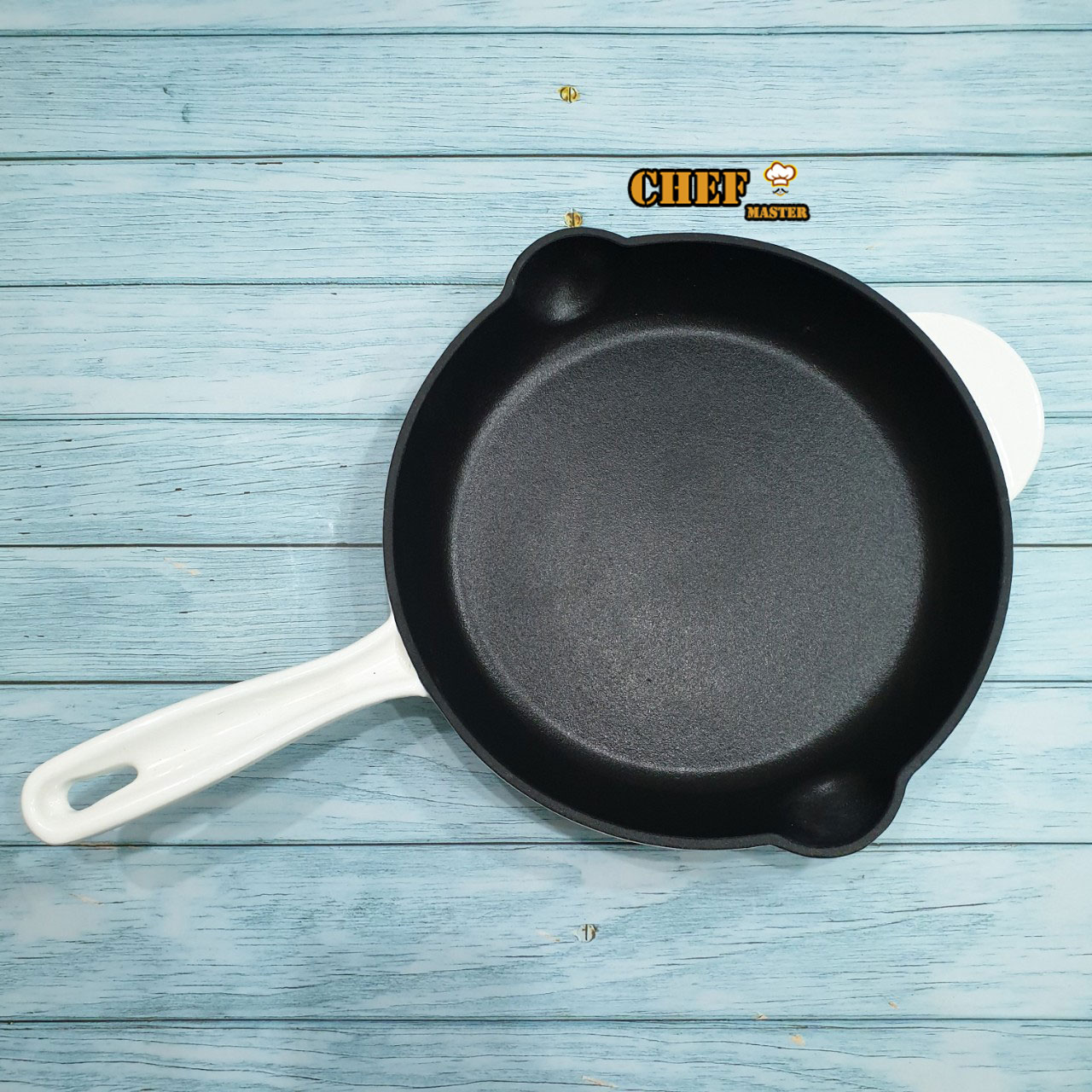 Chảo Gang Đúc Nguyên Khối Tráng Men Phủ Gốm 26cm Belfer Mỹ