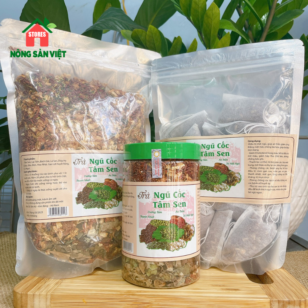 Trà Ngũ Cốc Tâm Sen Túi 1kg - Hỗ Trợ Giảm Cân Mất Ngủ