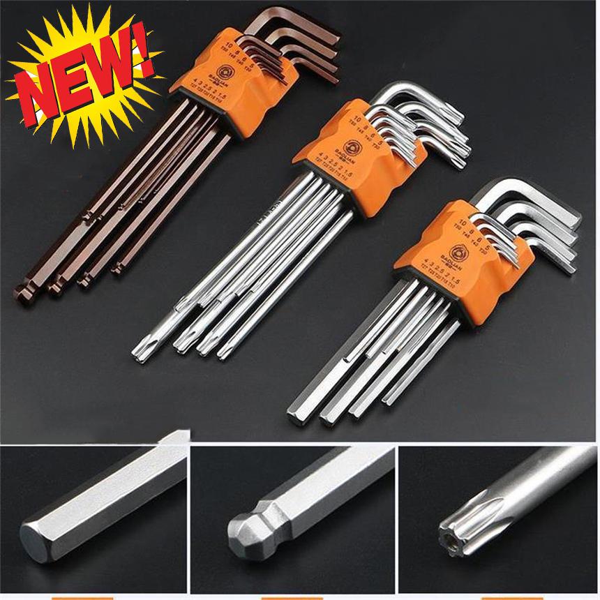 cờ lê, cờ le da nang, sua chua, dụng cụ sửa sữa đa năng, Bộ 9 chiếc Cờ lê lục giác ( nhỏ) kiểu dáng chữ L nhỏ gọn,sản phẩm tiện ích cầm tay dễ đem theo Bh uy tín