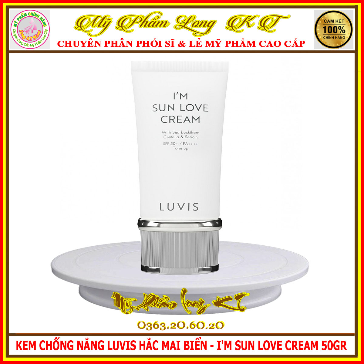 [LUVIS]TẶNG NƯỚC TẨY TRANG LUVIS - KEM CHỐNG NẮNG MAI HẮC BIỂN 50GR LUVIS