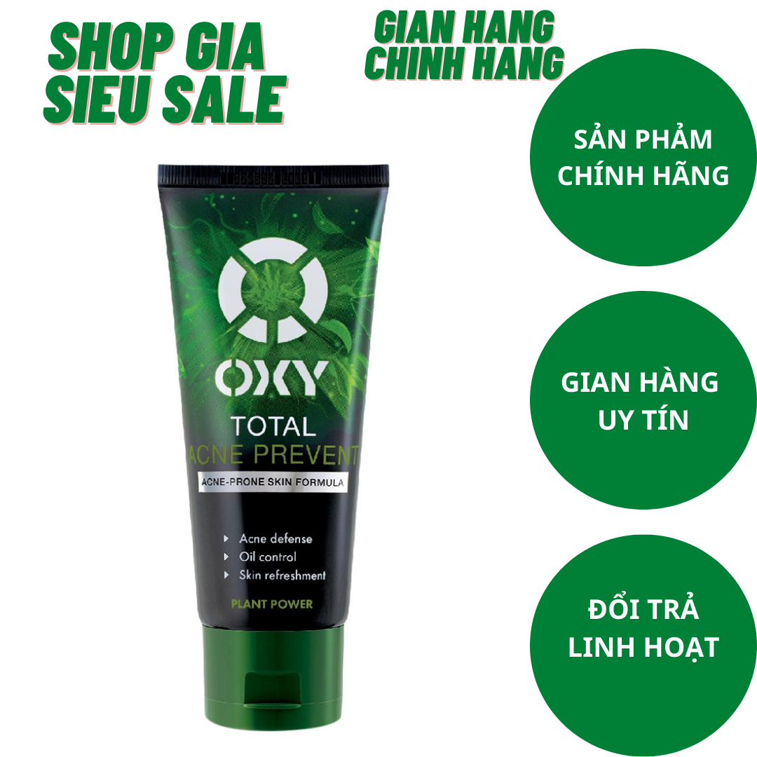 [HCM]Kem rửa mặt Oxy Total Anti-Acne kiểm soát nhờn sạch khuẩn mụn 100g