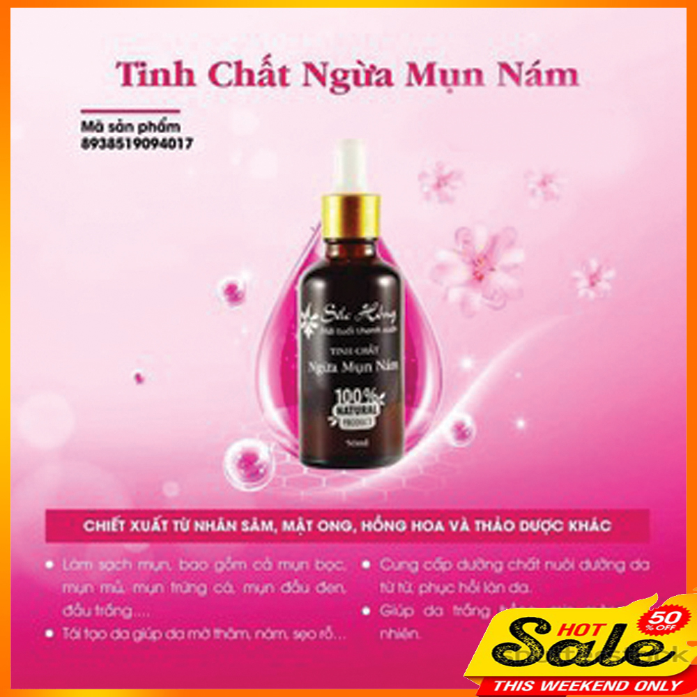 Tinh Chất Ngăn Ngừa Mụn - Tinh chất mụn, Chiết xuất nhân sâm và thảo dược ,Làm sạch tất cả các loại mụn nám, Cung cấp dưỡng chất phục hồi và tái tạo, Giup da trắng hồng tự nhiên.