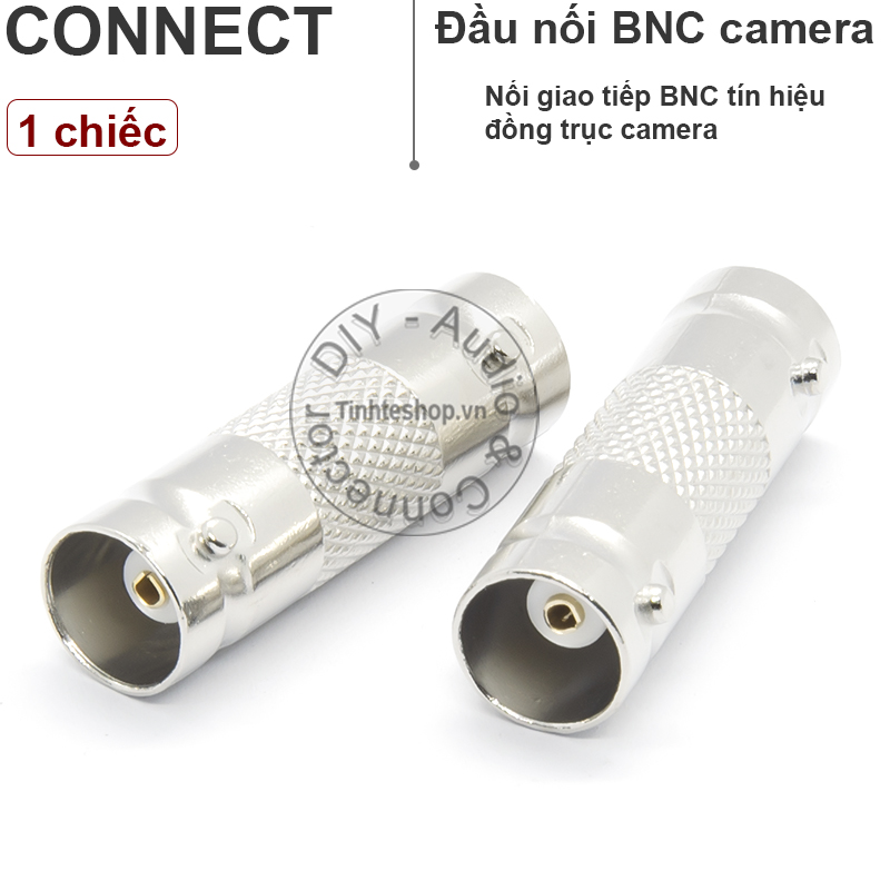 1 chiếc - Đầu nối cáp đồng trục BNC 2 đầu âm cho Camera - Khẩu nối cáp đồng trục camera BCN female