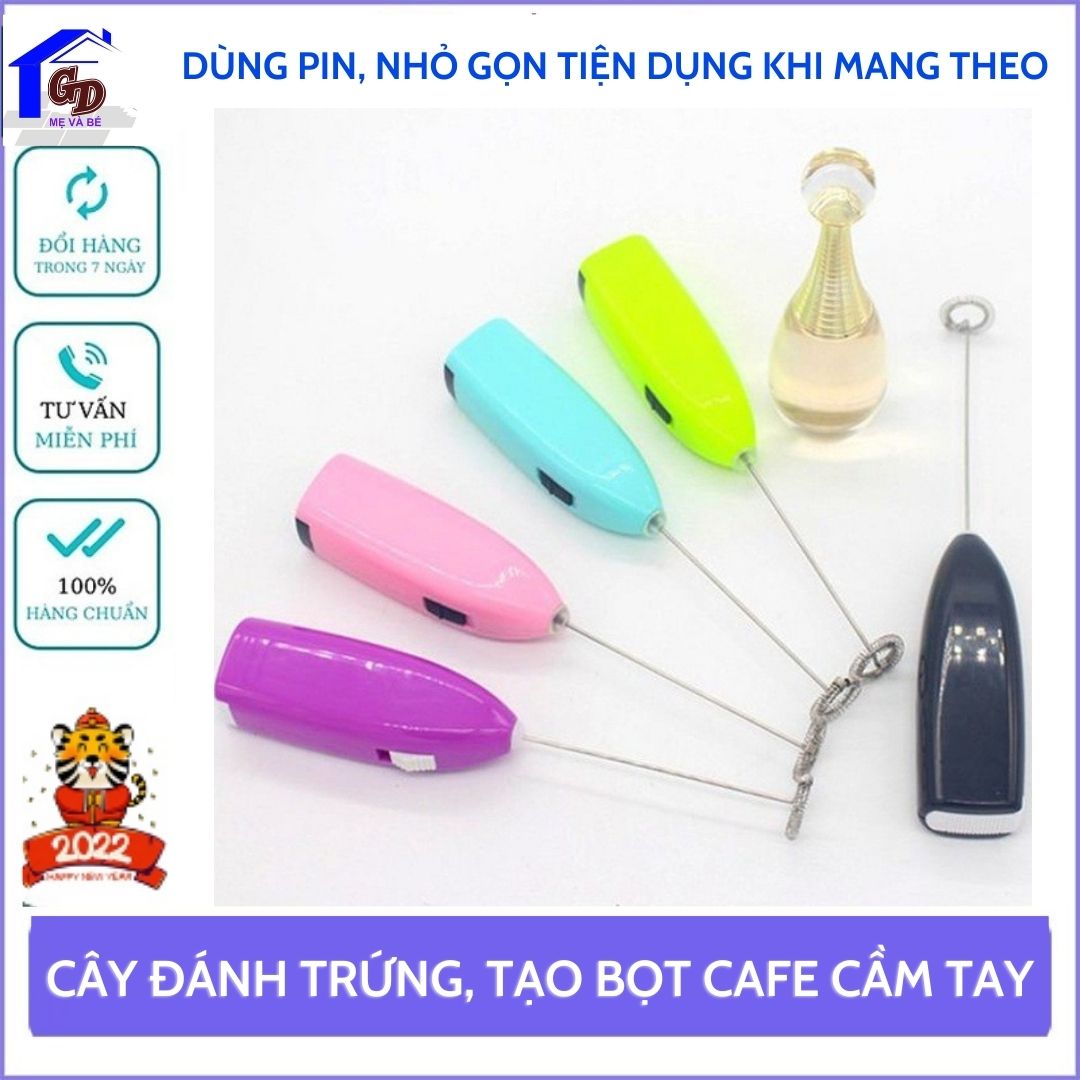 Cây đánh trứng cầm tay, cây đánh bọt cafe tự động đa năng siêu tiện dụng