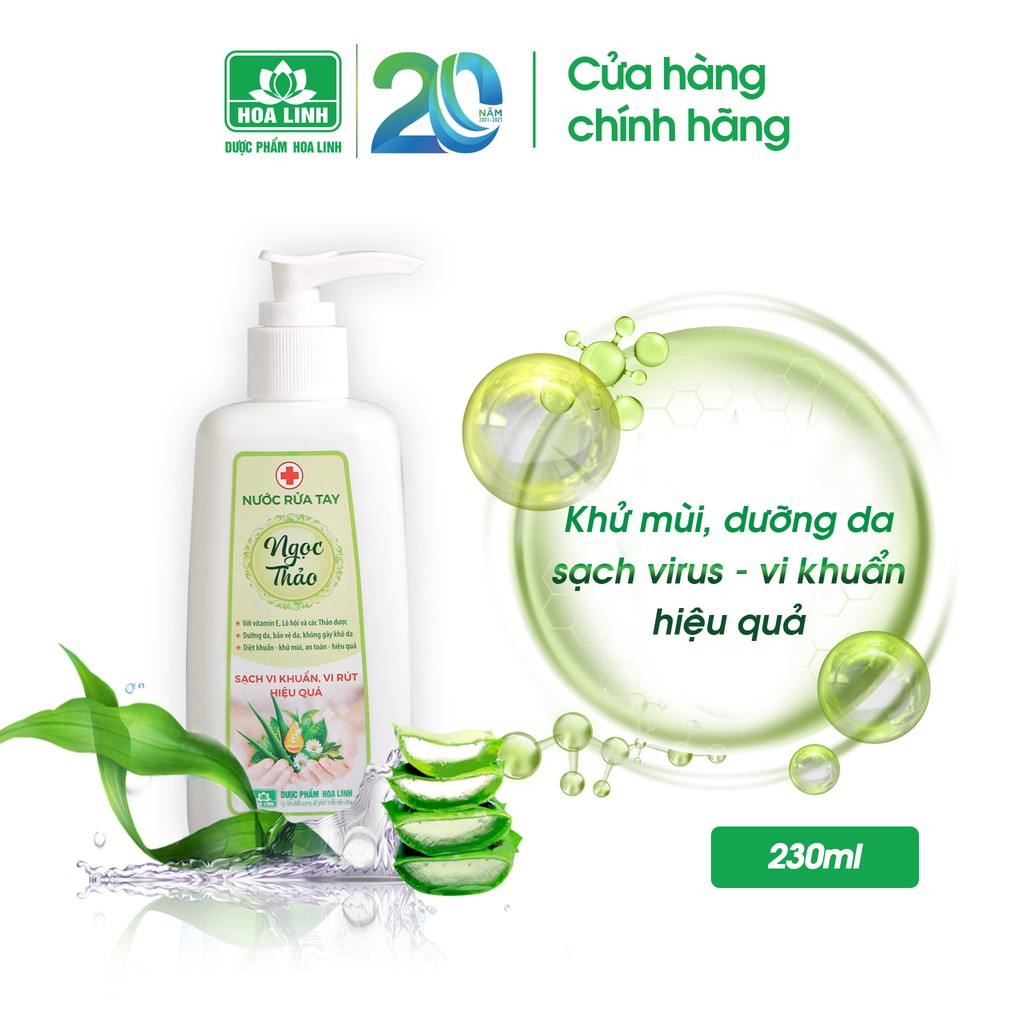 Nước rửa tay thảo dược Ngọc Thảo 230ml, AT Boutique Cute