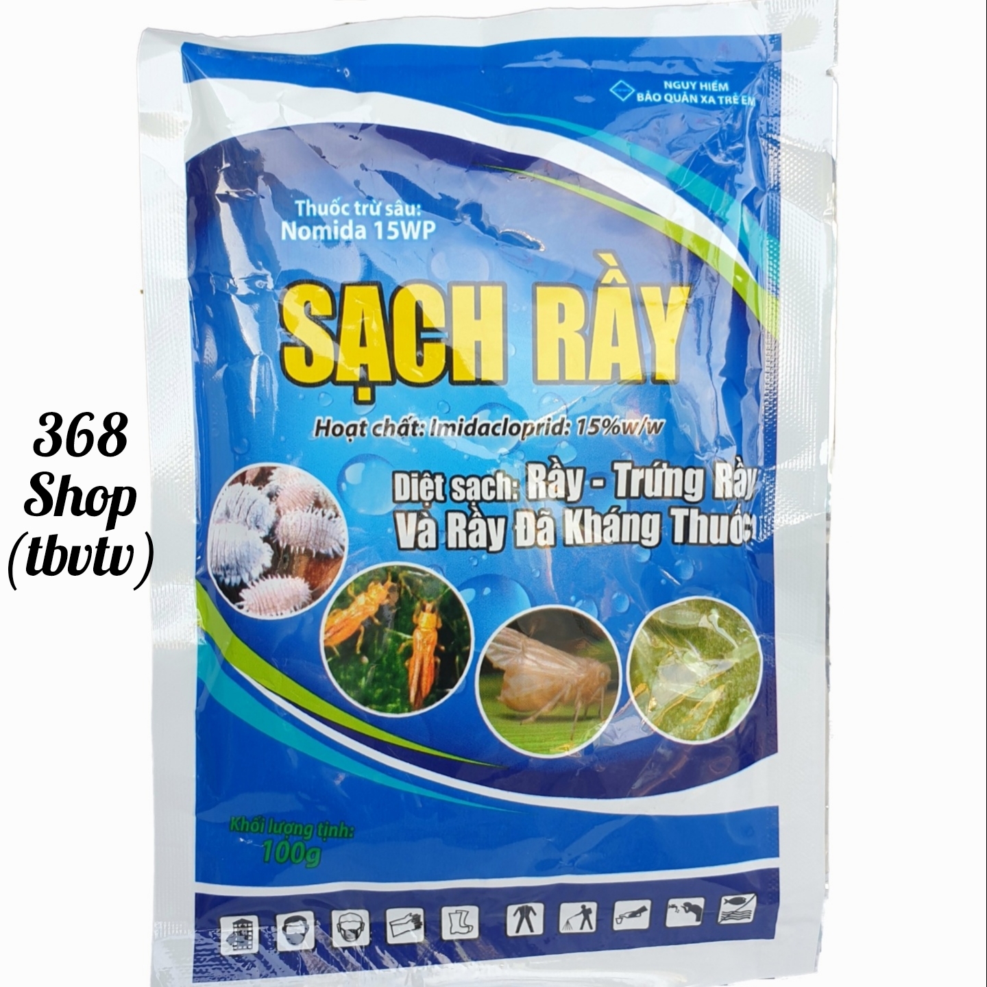 💎 Sạch Rầy (100gr) Trừ sâu rầy nội hấp, lưu dẫn cực mạnh..💖 Thuốc trừ sâu NOMIDA 15WP