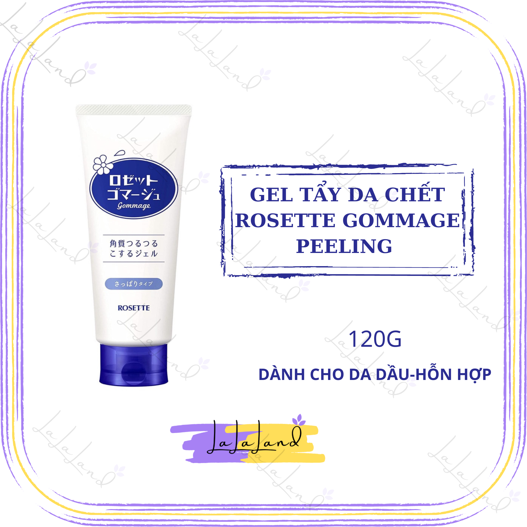 [HCM][Chọn Hồng hoặc Xanh] Tẩy Tế Bào Chết Dành Cho Da Khô màu hồng ROSETTE Gommage Gentle Cleansing Gel 120g