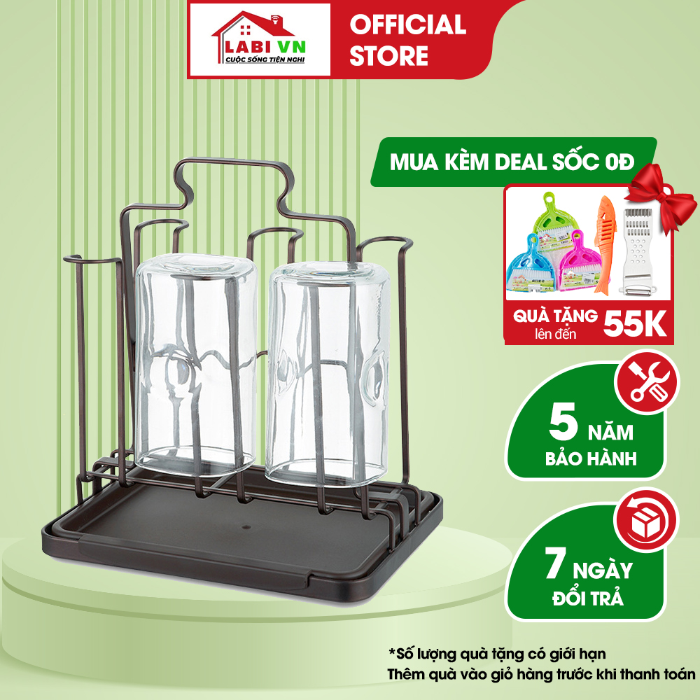 [Miễn phí vận chuyển] Giá để cốc, ly LABI VN LB057, giá úp cốc