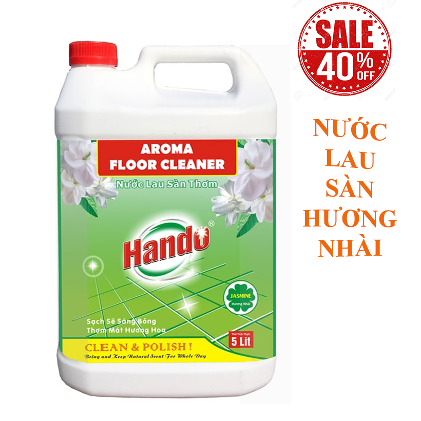 [HCM][Can 5 lít] Nước lau sàn Hando đậm đặc thơm ngát hương hoa Nhài MSS105