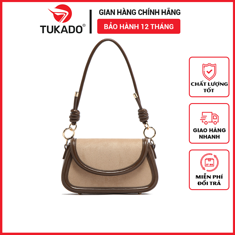 Túi Xách Nữ Đeo Chéo Kẹp Nách Hàng Hiệu Chính Hãng MICOCAH Dáng Công Sở Thời Trang Phối Màu Vintage Siêu Đẹp MC75 - Tukado