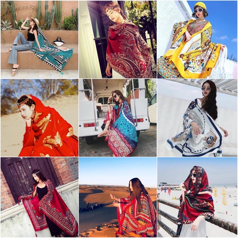 CÓ NHIỀU MẪU - Khăn Đi Biển, Khăn Choàng, Khăn Boho, Khăn Choàng Đi Biển Hàng Loại 1 Siêu HOTTT