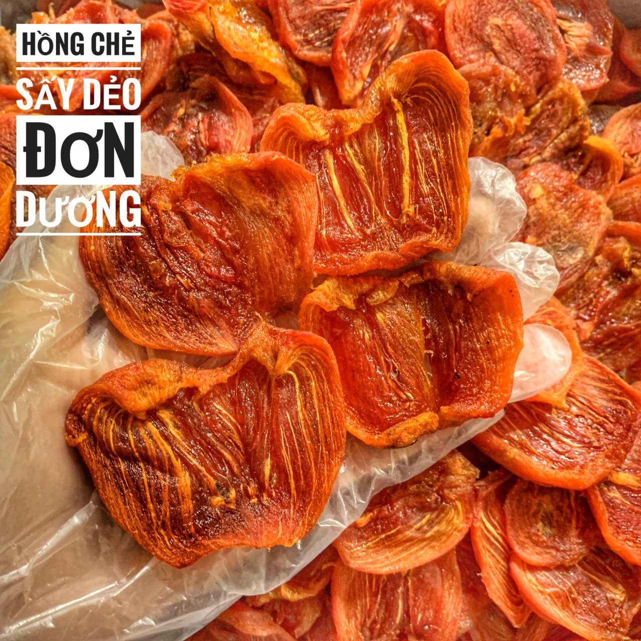 Hồng chẻ đơn duong sấy dẻo túi 500gr - 100% không chát