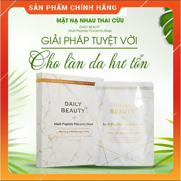 Mặt nạ nhau thai cừu Hàn Quốc Daily Beauty, Mặt nạ trắng da, mờ nám, sạch mụn.