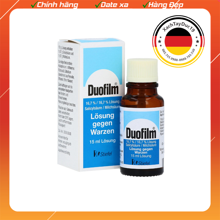Dung dịch Duofilm của Đức 15ml - loại sạch mụn cóc, mụn cơm, mụn thịt