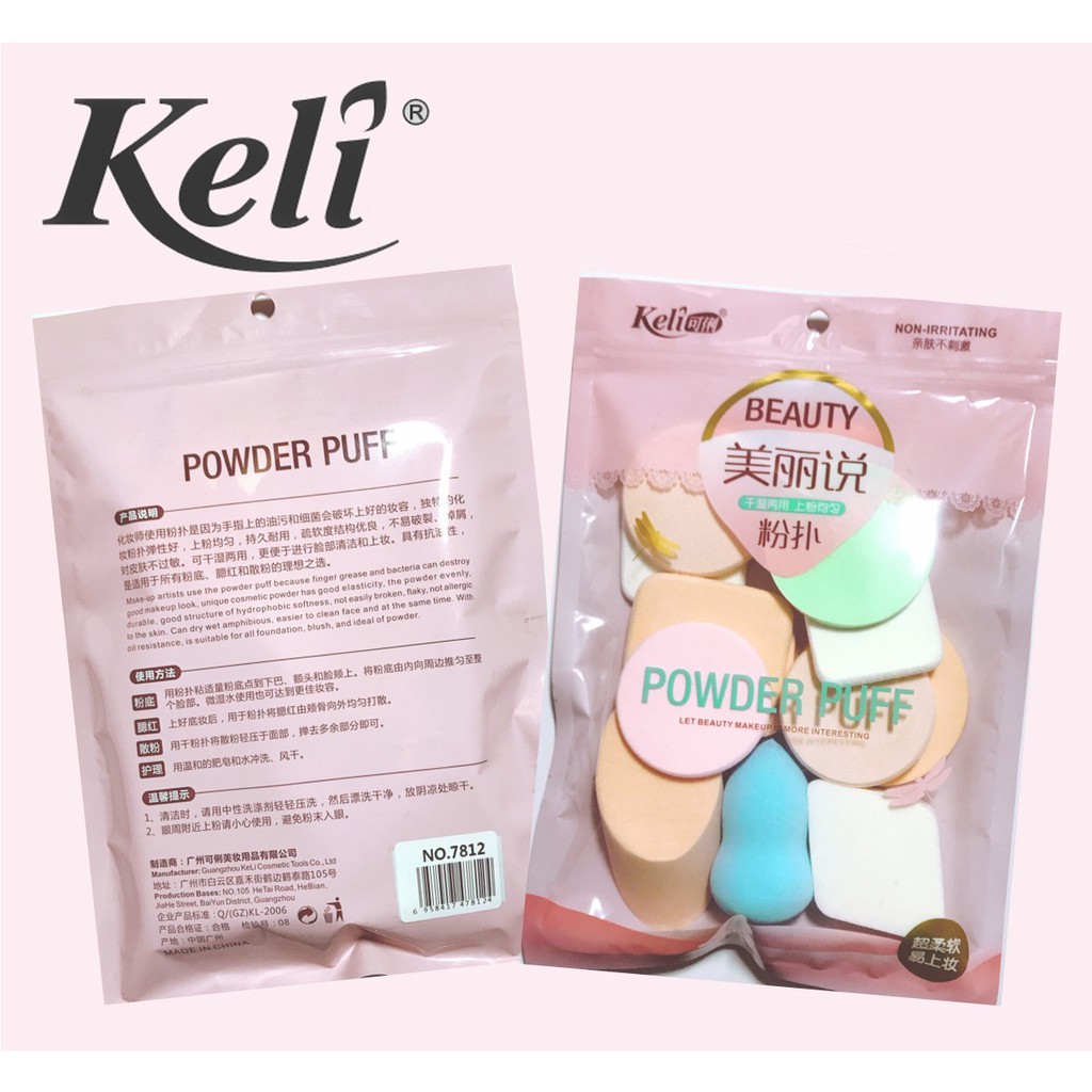 Bông mút trang điểm keli
