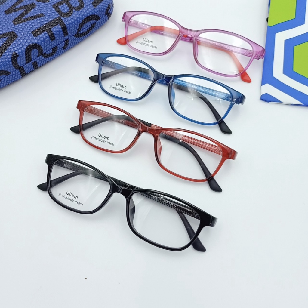 Mắt kính mẫu mới 2021 , gọng nhựa TR90 cao cấp , dẻo dai bền bỉ , cắt phối kính cận – viễn - loạn theo yêu cầu ,8881