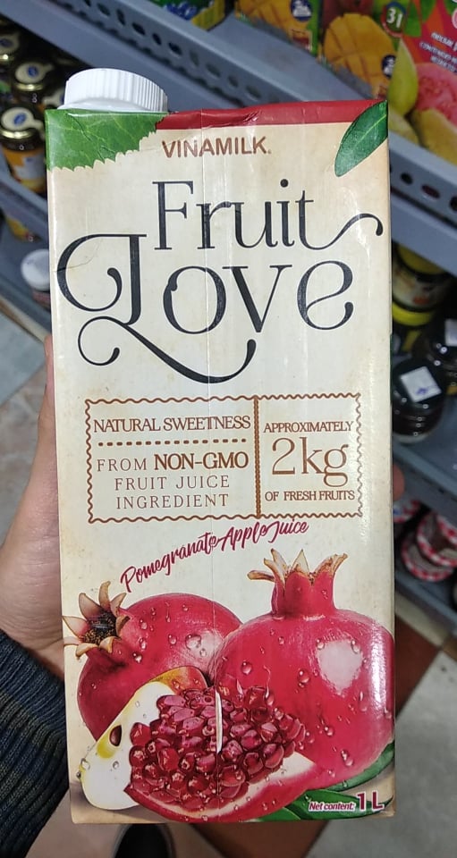 Nước lựu ép nguyên chất Fruit Love Vinamilk 1L