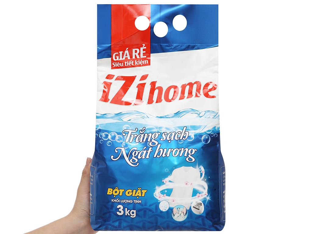 Bột giặt izi home trắng ngát hương 3kg