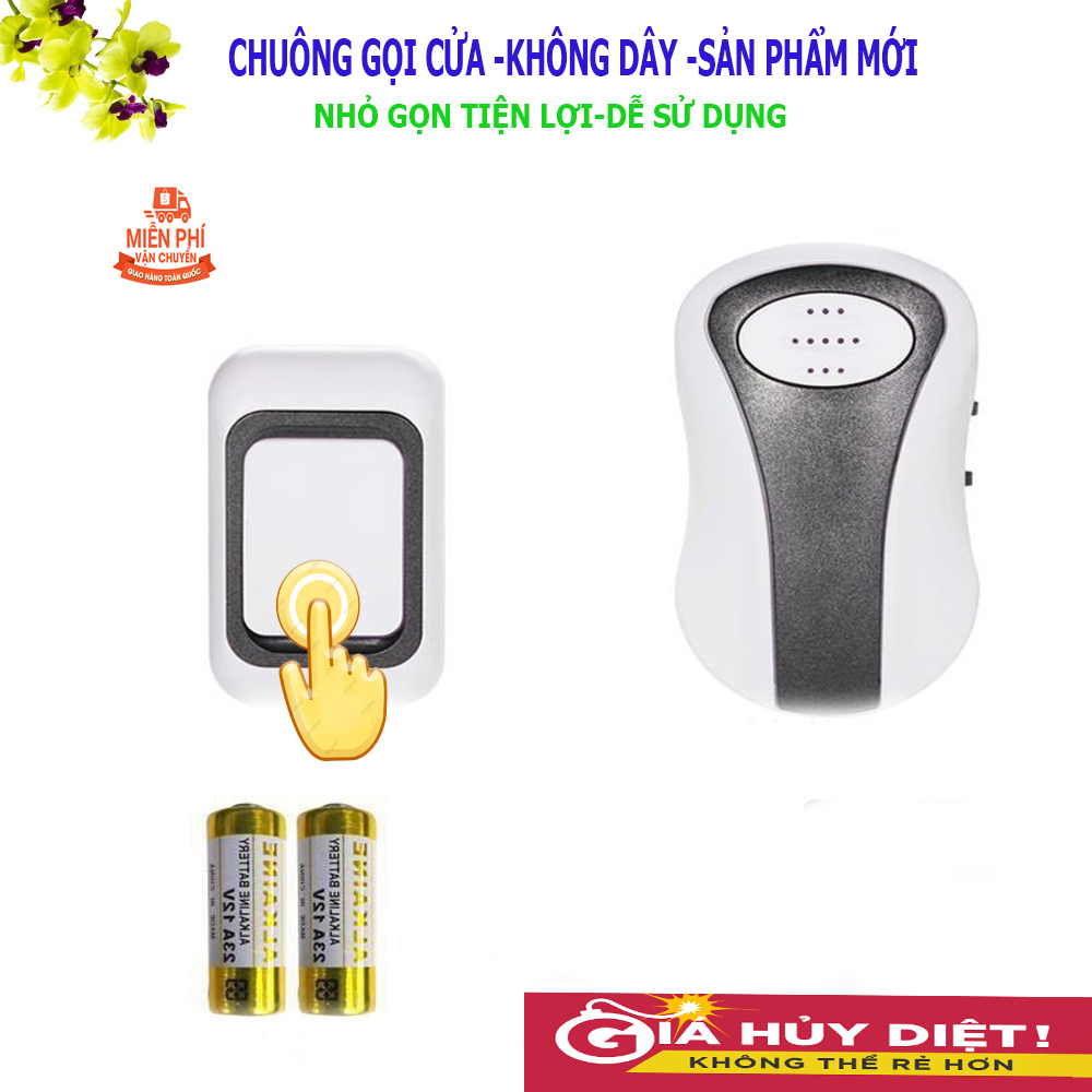 CHUÔNG TREO NGOÀI CỬA 1 NÚT CHUÔNG CẮM Ổ ĐIỆN TRONG NHÀ LÀ DÙNG LUÔN ,CHUÔNG GỌI CỬA KHÔNG DÂY, CHUÔNG BẤM CỬA THÔNG MINH,