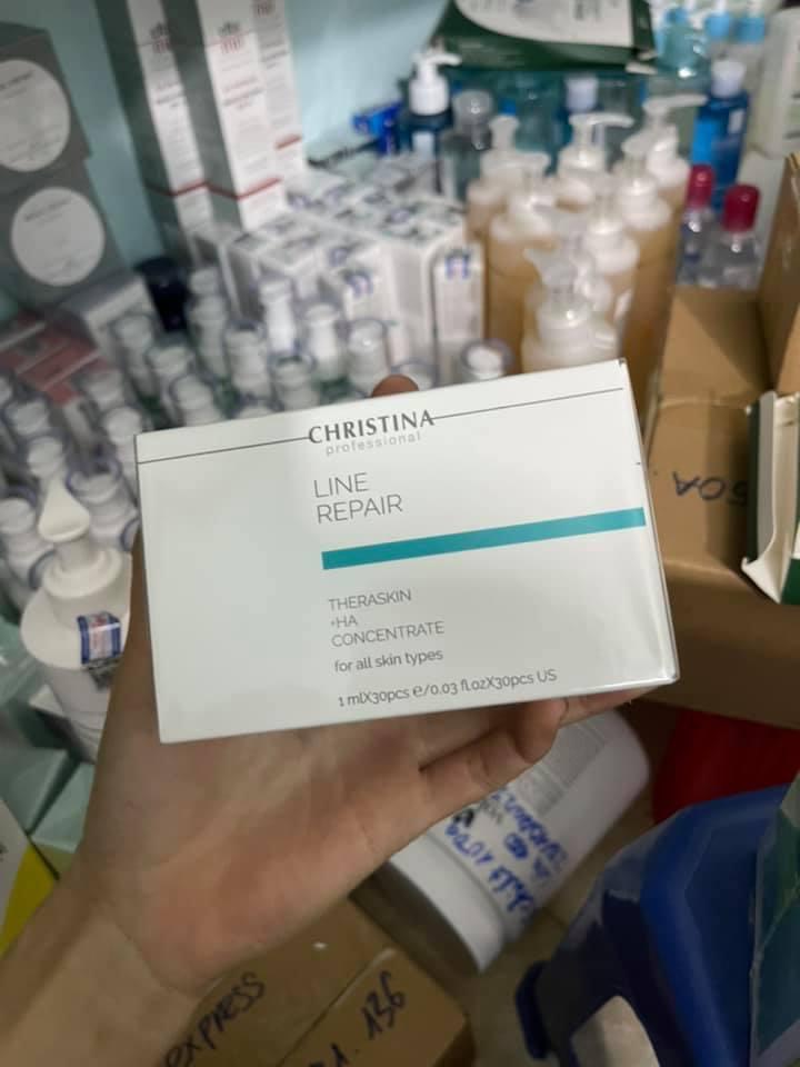 Serum cấp nước trẻ hóa da christina line repair theraskin + ha concentrate