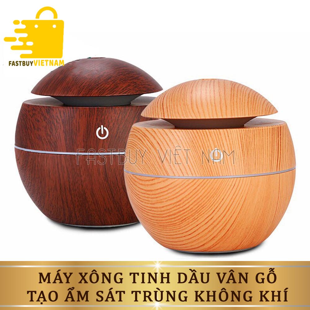 Máy Phun Sương Hình Tròn Tạo Ẩm Vân Gỗ Nhỏ Để Bàn Học , Bàn Làm Việc, Phòng Ngủ , Trên Xe Ôtô Tạo Ẩm Không Khí Tiết Kiệm Điện
