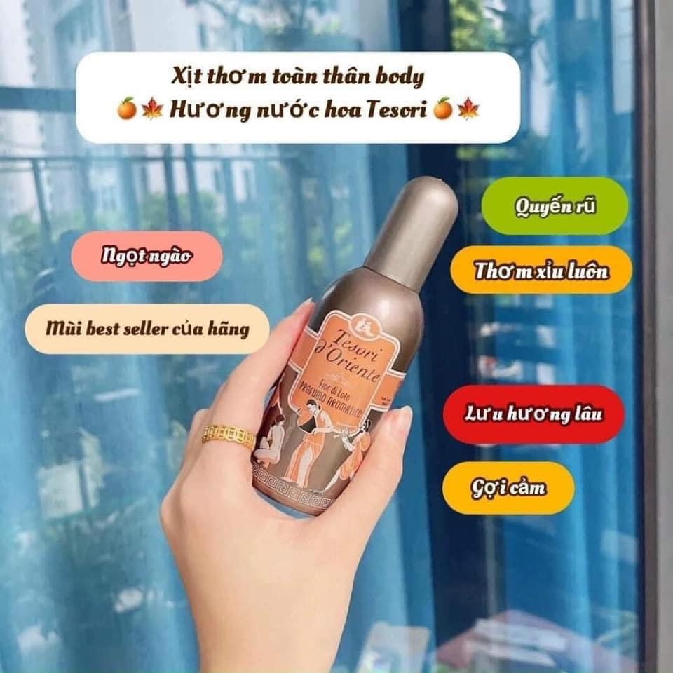 Xịt thơm toàn thân body hương nước hoa TESORI