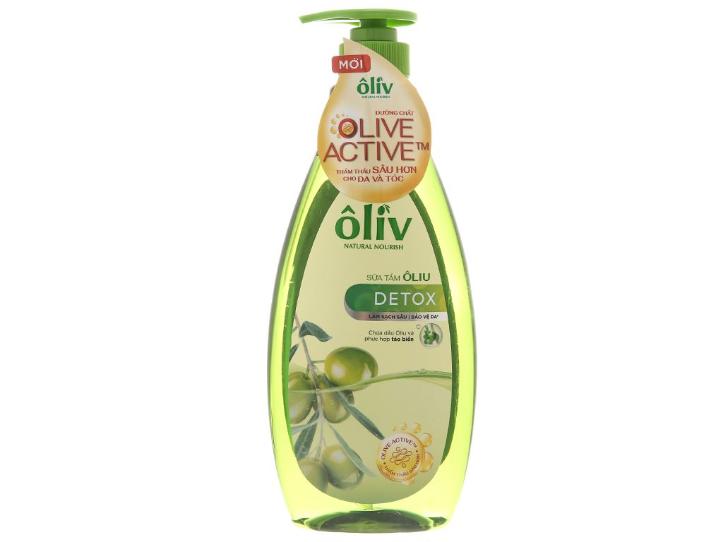 Sữa tắm Ôliv Detox sạch sâu bảo vệ da 650ml