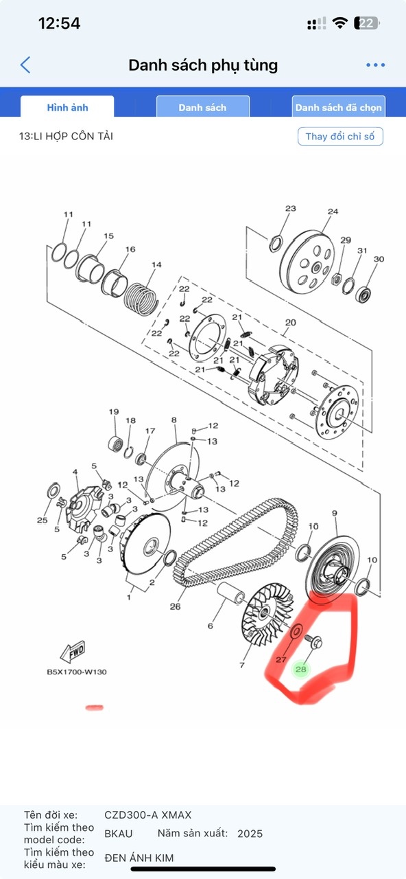Xmax 300 Base Mounting Bolts, Genuine Yamaha