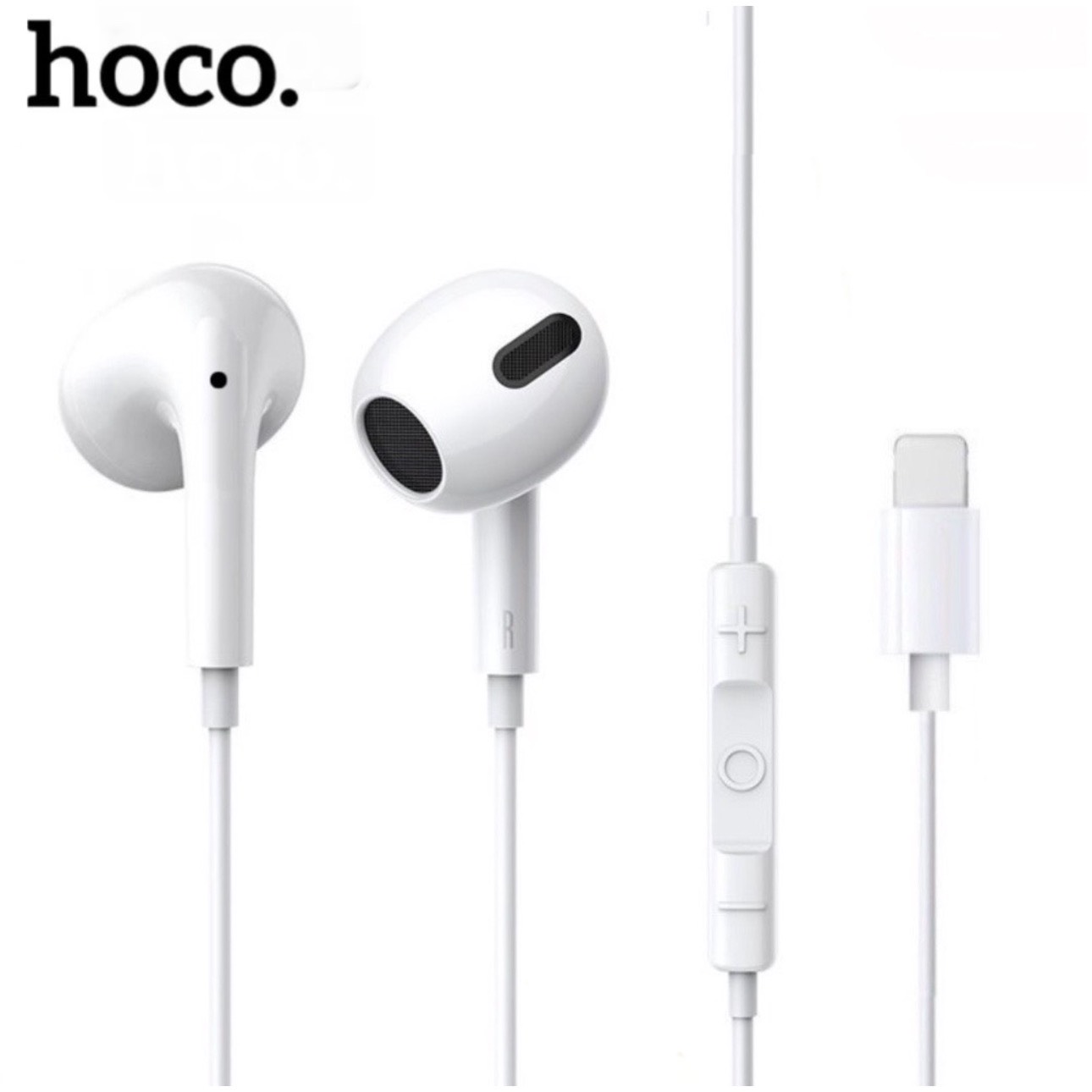 Tai nghe có dây iphone HOCO có mic âm thanh vòm 6d cao cấp dùng cho ip 14 13 12 11 7 8