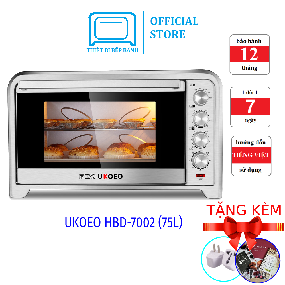 Lò nướng UKOEO 75L mã 7002, nướng bánh mỳ, bánh bông lan, bánh gato. Hàng chính hãng, bảo hành 12 tháng