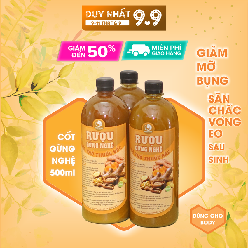 Cốt Gừng Nghệ Hạ Thổ 1000ml (Hà Nội, Hồ Chí Minh) (Quà 18k)