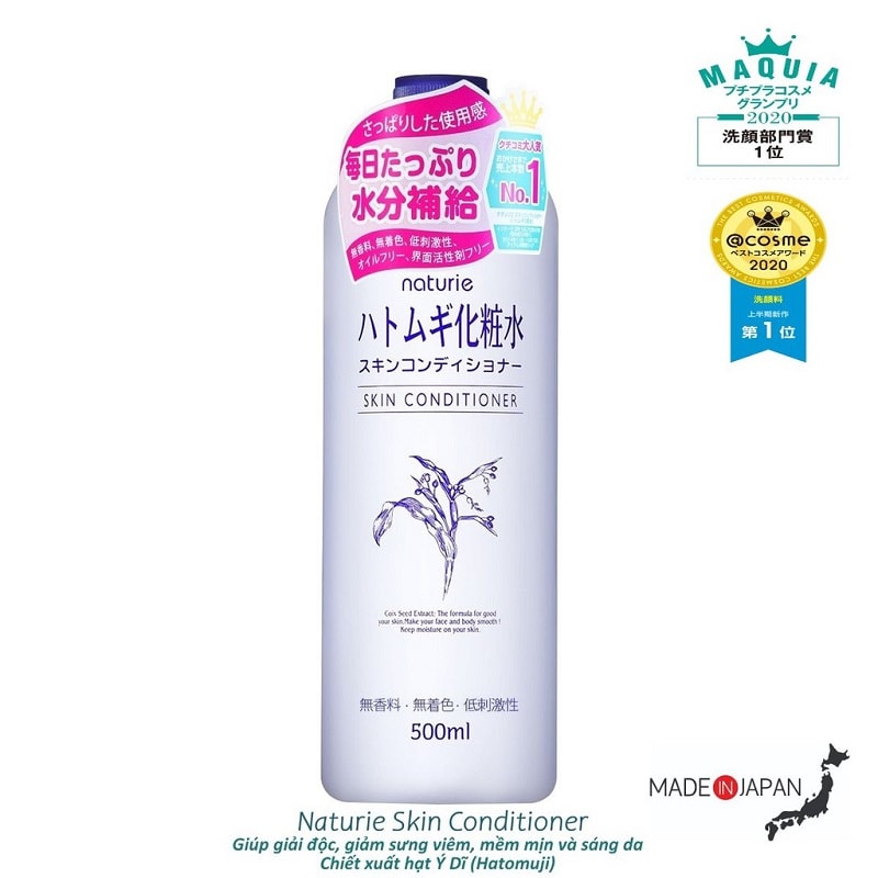 Nước hoa hồng Ý Dĩ Naturie - Toner Naturie 500ml