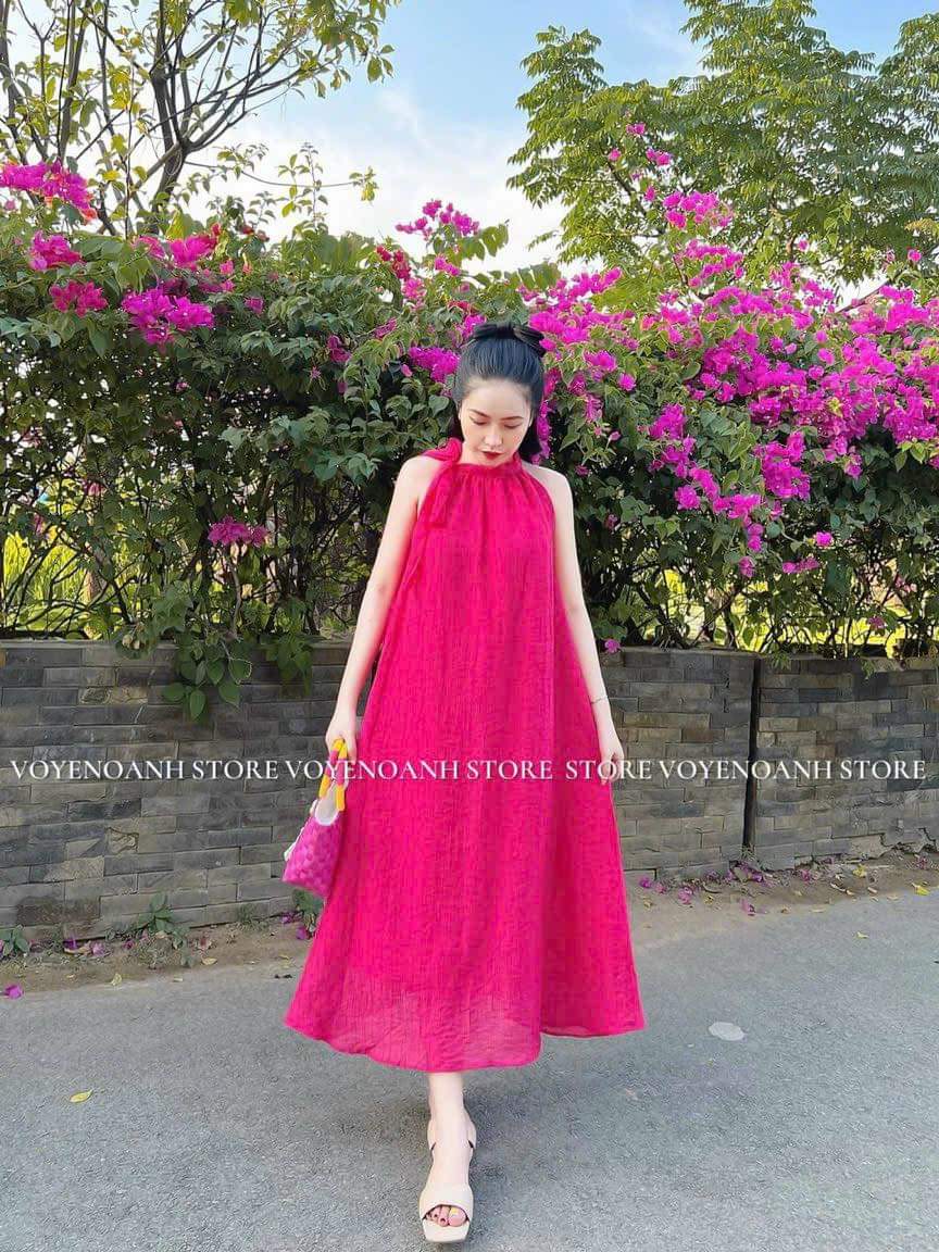 [A]Váy bầu đẹp cổ vuông sang chảnh cho mẹ bầu- Đầm bầu suông thời trang
