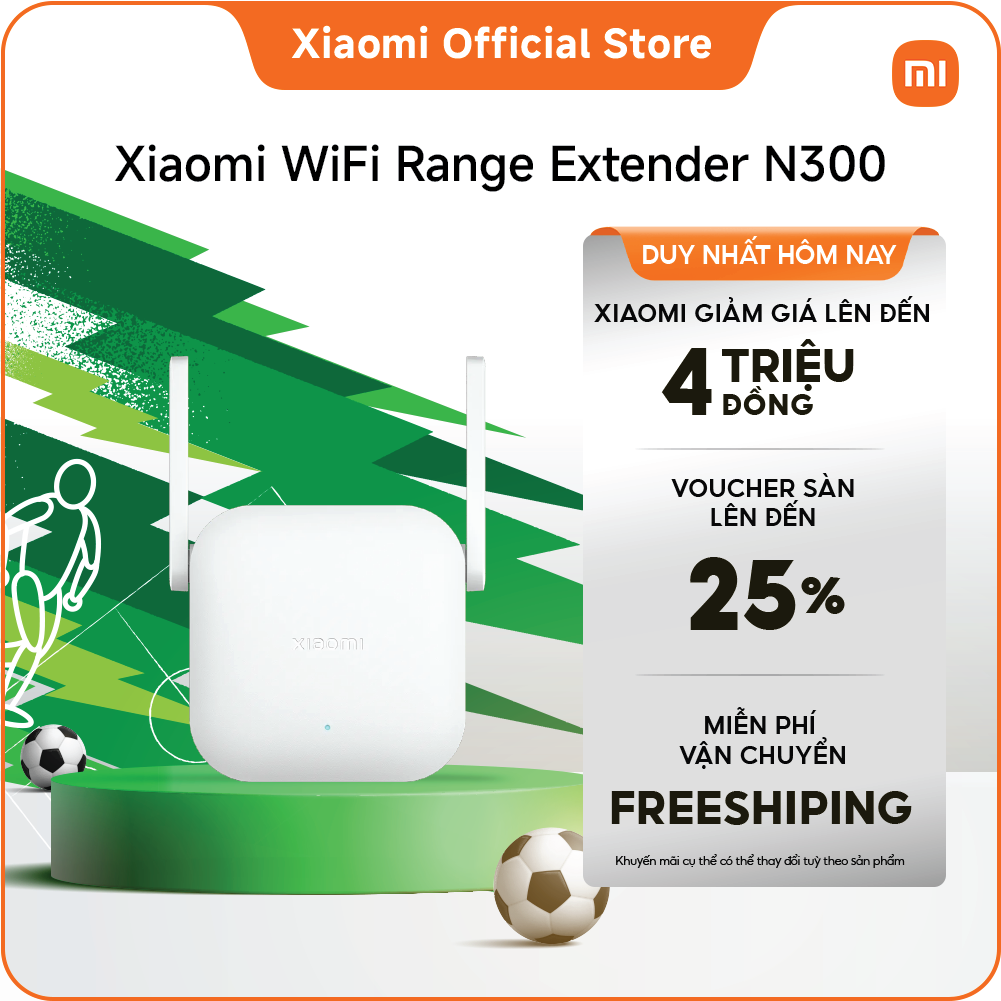 Xiaomi WiFi Range Extender N300 | 2x2 Ăng-ten rời | Thiết lập dễ dàng | 300Mbps