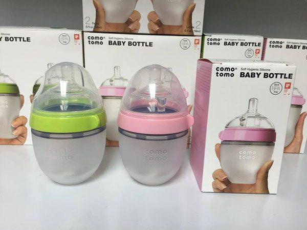 Bình sữa comotomo 250ml siêu mềm núm ty 2 tia