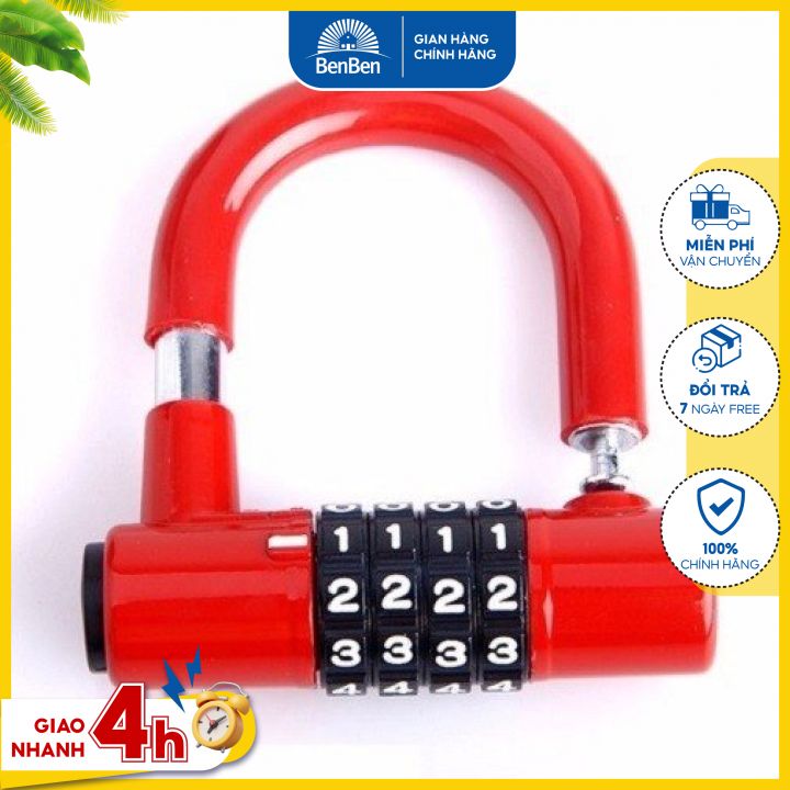 Ổ khoá chống trộm 4 số đổi được mật mã - o khoa cua o khoa cong o khoa nha