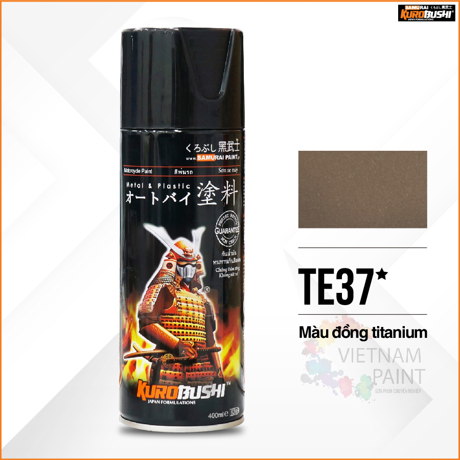 Sơn xịt Samurai Kurobushi - Màu đồng titan TE37 chuyên dùng cho xe máy