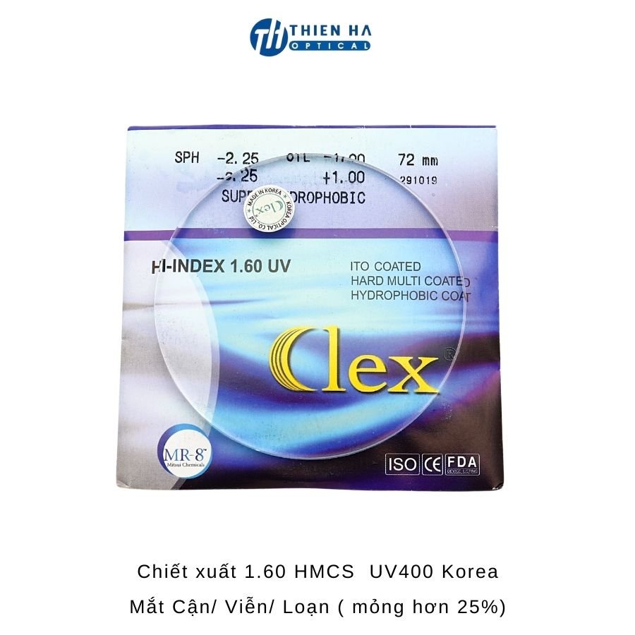 Tròng mắt kính cận loạn Thiên Hà Optical chống trầy xước,UV,phản quang kính đổi màu cắt ánh sáng xanh, Siêu mỏng,trong suốt